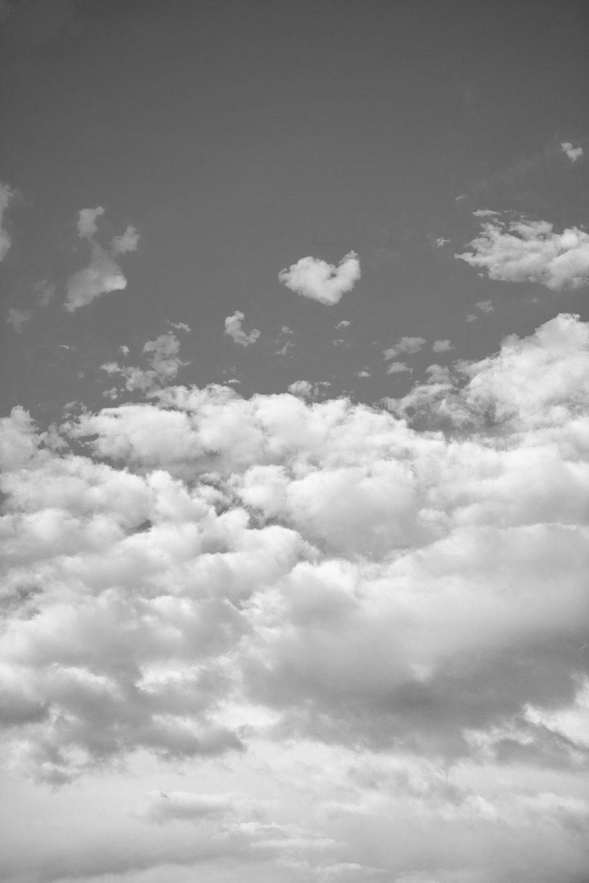 Close up clouds in the skies